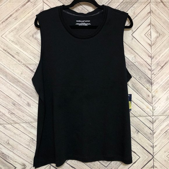 NWT WESTBOUND WOMAN 2X black muscle tank cotton - Picture 1 of 4